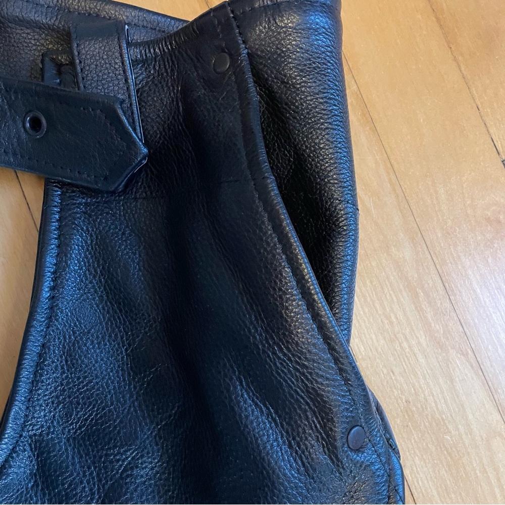 Leather King Leather Chaps Mesh Lined Adjustable … - image 4